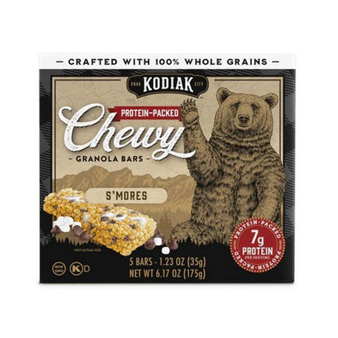Kodiak Cakes, Chewy Granola Bars S'Mores, 6.17 Oz (Case Of 12)