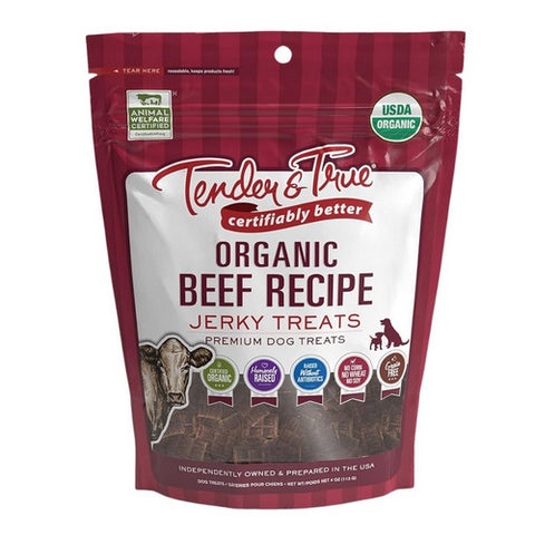 Tender And True, Organic Beef Jerky Dog Treat, 4 Oz (Case Of 10)