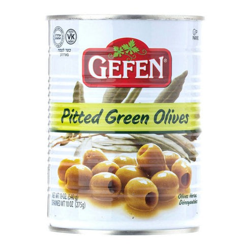 Gefen, Pitted Green Olives, 19 Oz (Case Of 12)