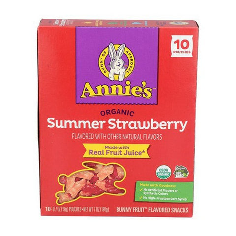 Annie's Homegrown, Organic Summer Strawberry Fruit Snacks, 7 Oz (Case Of 8)