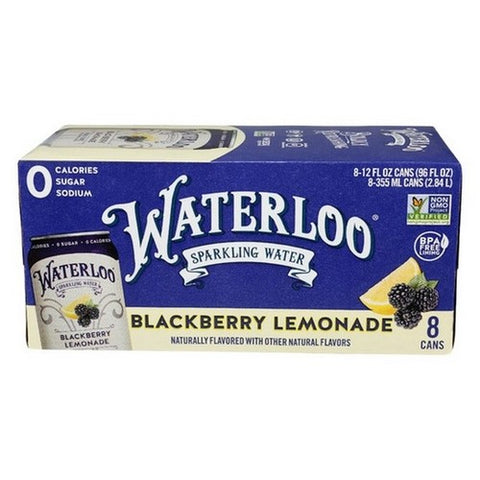 Waterloo Sparkling Water, Sparkling Water Blackberry Lemonade, 96 Oz (Case Of 3)