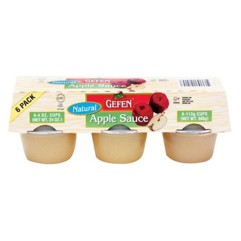 Gefen, Natural Apple Sauce Cups, 24 Oz (Case Of 12)