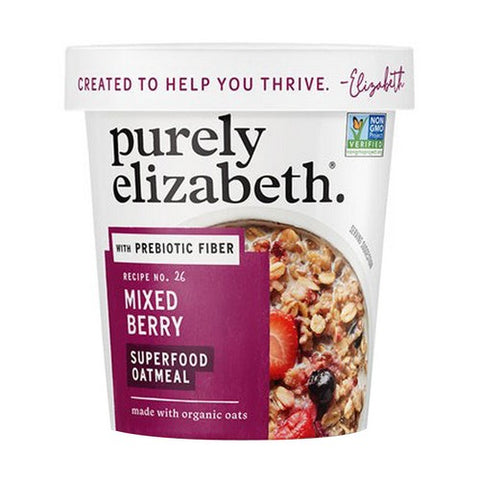 Purely Elizabeth, Mixed Berry Superfood Oat Cup With Prebiotic Fiber, 1.76 Oz (Case Of 12)