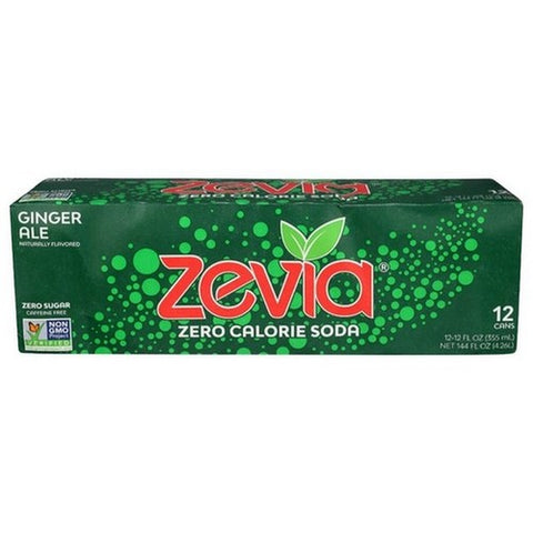 Zevia, Ginger Ale Zero Calorie Soda, 144 Oz (Case Of 2)