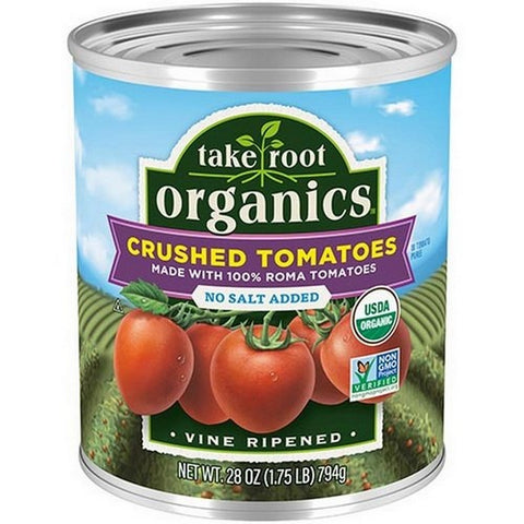 Take Root Organics, Crushed Tomatoes No Salt Added, 28 Oz (Case Of 6)