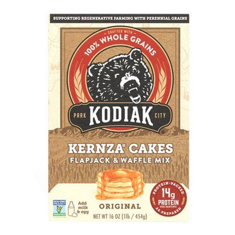 Kodiak Cakes, Flapjack Waffle Mix Kernza Cakes, 16 Oz (Case Of 6)