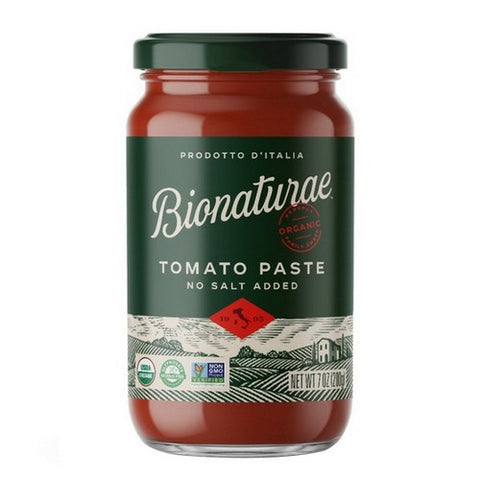 Bionaturae, Organic Tomato Paste No Salt Added, 7 Oz(Case Of 12)