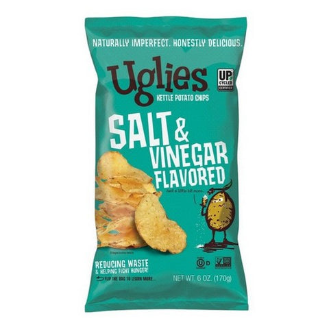 Uglies, Kettle Potato Chips Salt And Vinegar, 6 Oz(Case Of 12)
