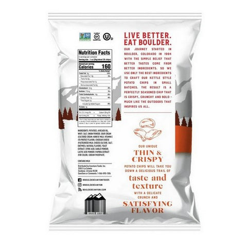 Boulder Canyon, Thin And Crispy Cheddar Sour Cream Kettle Chip, 6 Oz(Case Of 12)