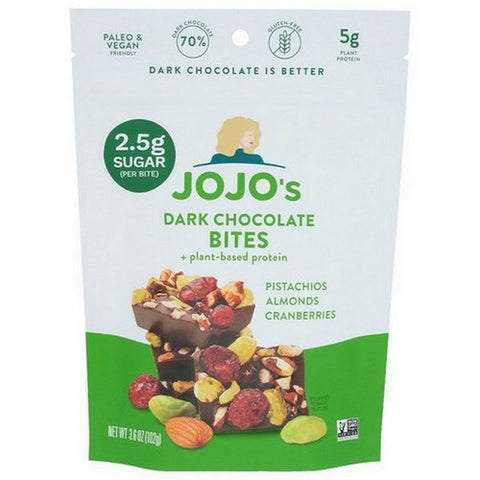 Jojos Chocolate, Original Chocolate Bites, 3.6 Oz(Case Of 6)