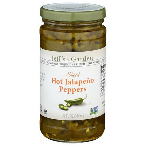 Jeff's GardenPatak, Sliced Hot Jalapeno Pepper, 12 Oz(Case Of 6)