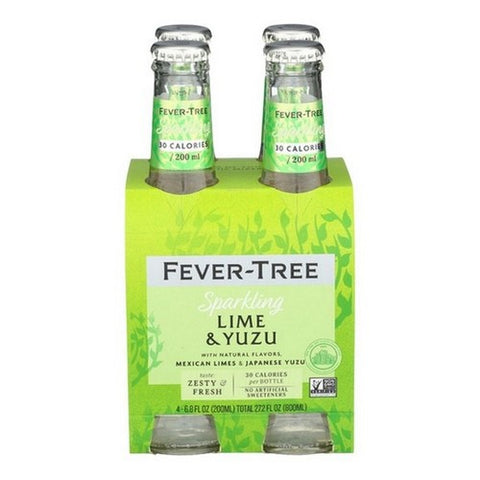 Fever Tree, Sparkling Lime And Yuzu Soda, 27.2 Oz(Case Of 6)