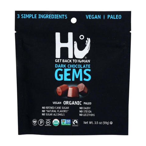 Hu, Organic Vegan Dark Chocolate Gems, 3.5 Oz(Case Of 6)