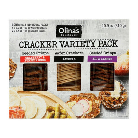 Olinas Bakehouse, Cracker Variety Pack, 10.9 Oz(Case Of 7)