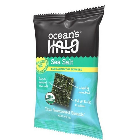 Ocean's Halo, Sea Salt Seaweed Snacks, 0.14 Oz(Case Of 20)