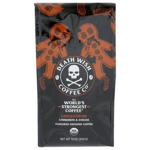 Death Wish Coffee, Gingerdead Ground Coffee, 12 Oz(Case Of 6)