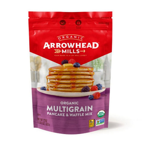 Arrowhead Mills, Organic Multigrain Pancake And Waffle Mix, 22 Oz(Case Of 6)