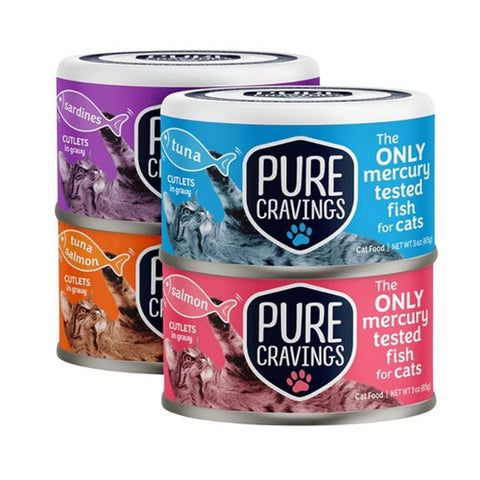 Pure Cravings, Cat Seafood Variety Pack, 36 Oz(Case Of 6)