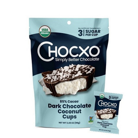 Chocxo, Dark Chocolate Coconut Butter Cup, 3.45 Oz(Case Of 6)