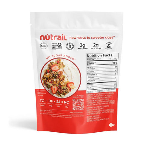 Nutrail, Keto Vanilla Strawberry Nut Granola, 8 Oz(Case Of 6)