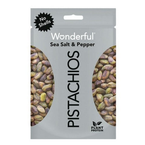 Wonderful Pistachios, Pistachios Sea Salt And Pepper No Shells, 5.5 Oz(Case Of 10)