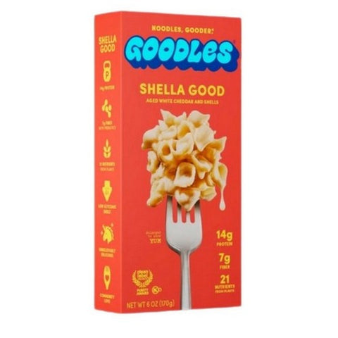 Goodles, Shella Good Aged White Cheddar Protein Macaroni And Cheese, 6 Oz(Case Of 12)