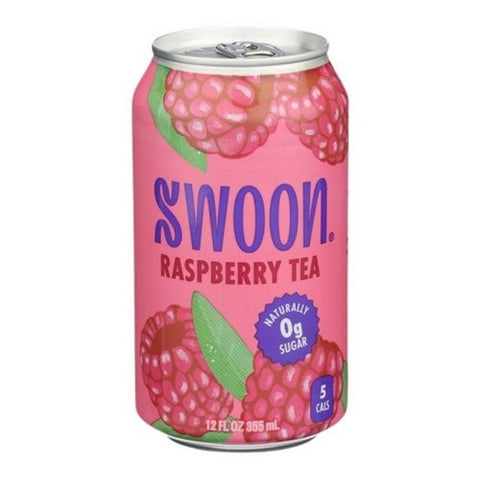 Swoon, Raspberry Tea Zero Sugar, 12 Oz(Case Of 12)