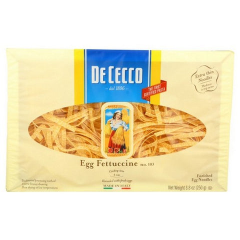 De Cecco, Fettuccine Egg Noodle Pasta, 8.8 Oz (Case Of 12)
