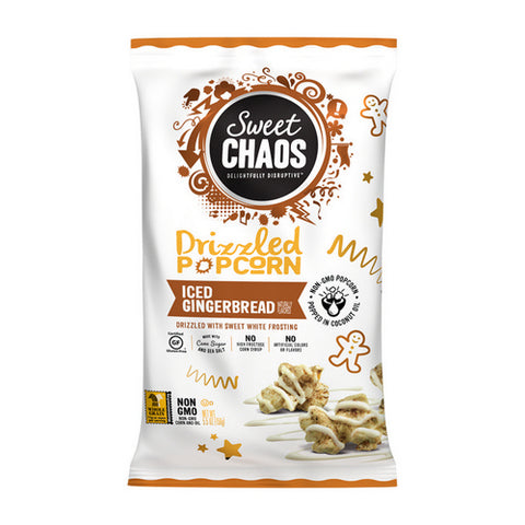 Sweet Chaos, Iced Gingerbread Kettle Popcorn, 5.5 Oz (Case Of 12)