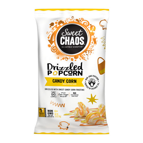 Sweet Chaos, Drizzled Popcorn Candy Corn, 5.5 Oz (Case Of 12)