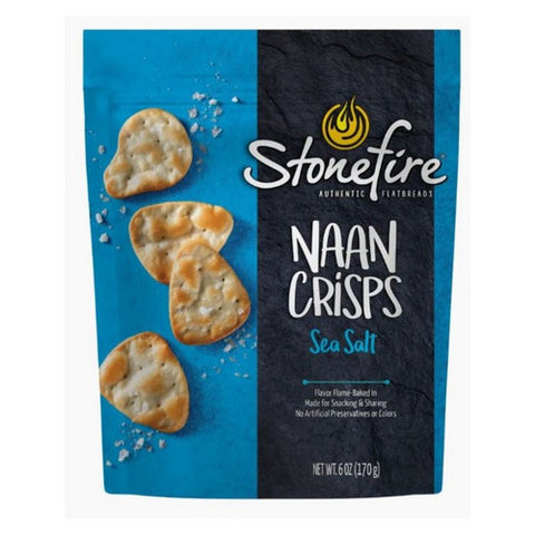 Stonefire, Sea Salt Naan Crisps, 6 Oz (Case Of 12)