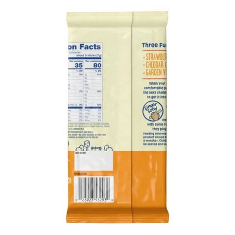 Earth's Best, Organic Crunchy Sticks Cheddar, 0.56 Oz (Case Of 5)