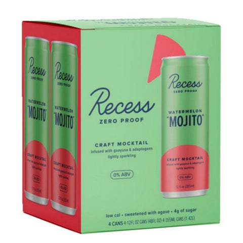 Recess, Watermelon Mojito Craft Mocktail, 4 PK (Case Of 6)