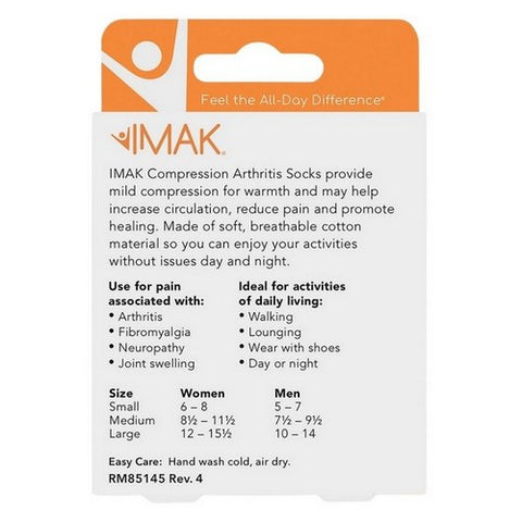 Brownmed, Arthritis Socks Compression Calf High Medium Gray Closed Toe, 1 Count