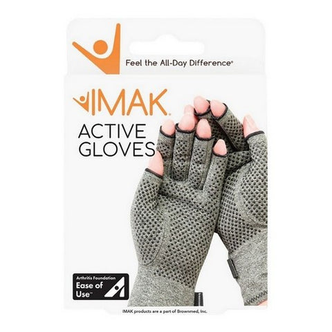 Brownmed, Compression Glove Active Open Finger Medium Wrist Length Hand Specific Pair Cotton, 1 Pair