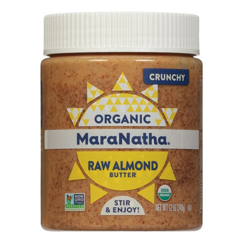 Organic Crunchy Raw Almond Butter Nut
 12 Oz(Case Of 6) by Maranatha