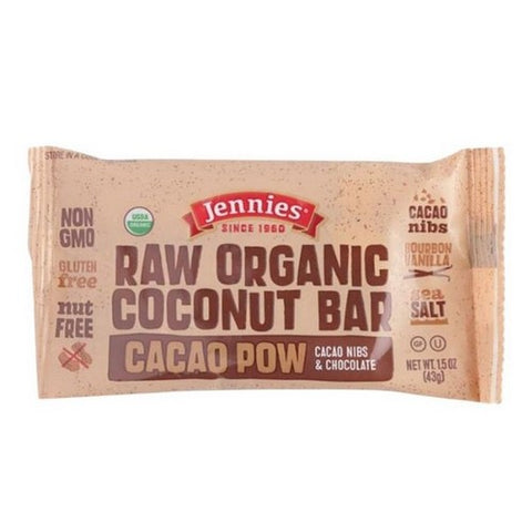 Jennies, Organic Raw Cacao Pow Coconut Bar, 1.5 Oz(Case Of 12)