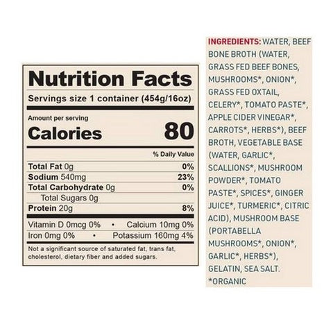 Bare Bones, Grass Fed Beef Bone Broth, 16 Oz(Case Of 8)