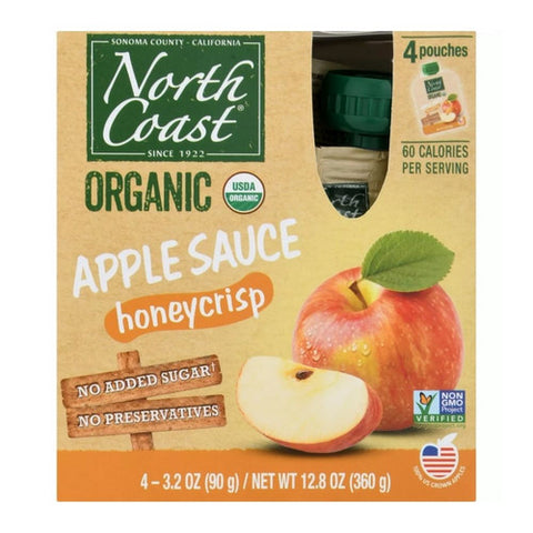 North Coast, Organic Honeycrisp Apple Sauce, 12.8 Oz(Case Of 6)