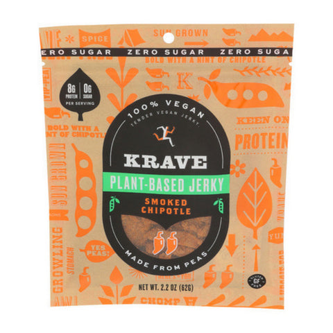 Krave, Plant Based Smoked Chipotle Jerky, 2.2 Oz(Case Of 8)