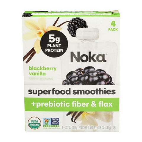 Noka, Blackberry Vanilla Superfood Smoothie, 16.9 Oz(Case Of 6)