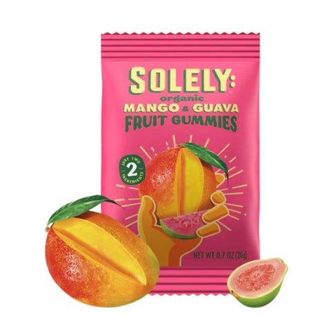 Solely, Organic Mango And Guava Fruit Gummies, 3.5 Oz(Case Of 8)