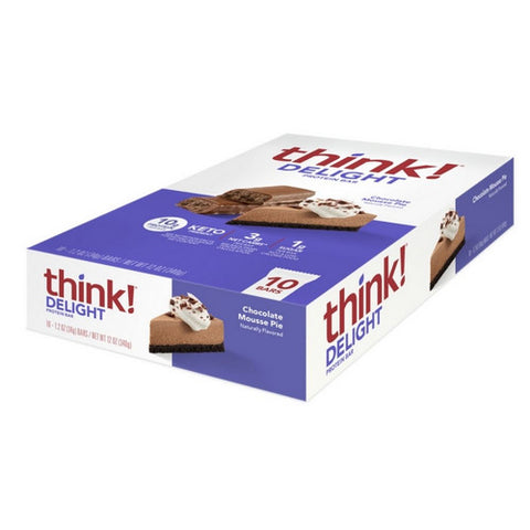 Think Thin, Chocolate Mousse Pie Keto Protein Bar, 1.2 Oz(Case Of 10)