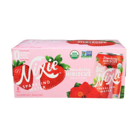 Nixie, Organic Sparkling Strawberry Hibiscus, 96 Oz(Case Of 3) Nixie