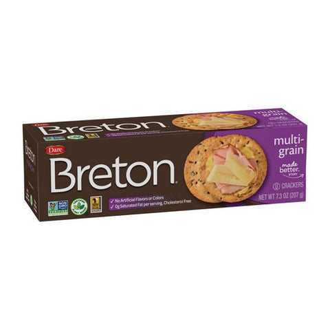 Dare, Breton Multigrain Crackers, 7.3 Oz(Case Of 12)