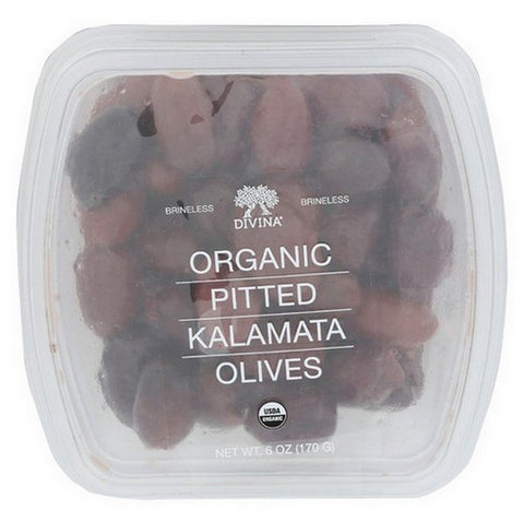 Divina, Organic Pitted Kalamata Olives, 6 Oz(Case Of 6)