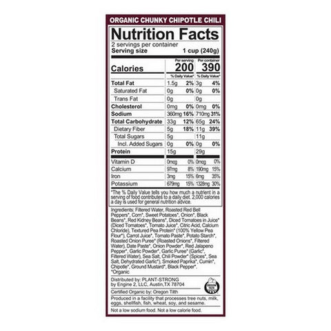 Plantstrong, Chili Chipotle Chunky, 16.9 Oz(Case Of 6)