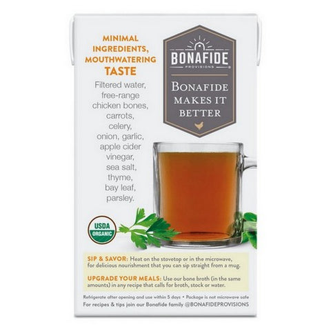 Bonafide Provisions, Organic Chicken Bone Borth Dry, 16.9 Oz(Case Of 6)