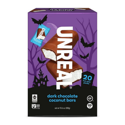 Unreal, Halloween Dark Chocolate Coconut Bars, 10.6 Oz(Case Of 9)