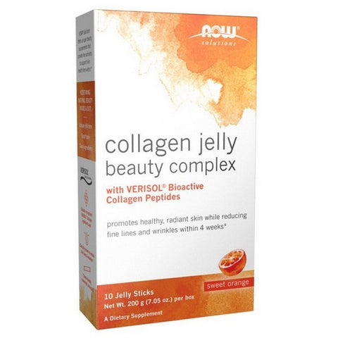 Now Foods, Collagen Jelly Beauty Complex Sweet Orange, 7.05 Oz / (10 Jelly Sticks)